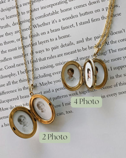 14k Gold Filled 4-Photo Locket